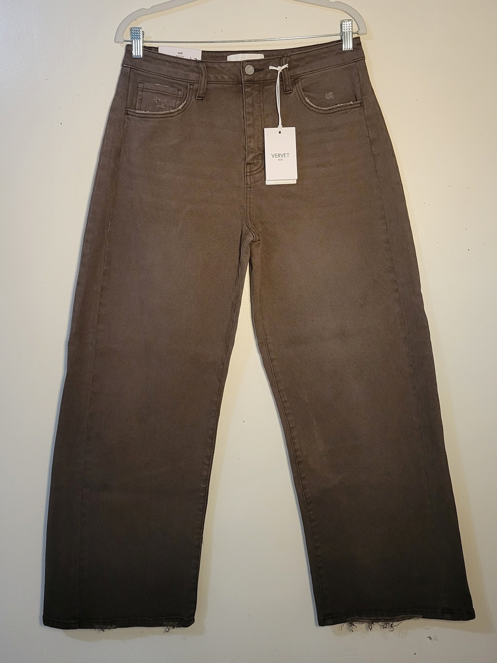 Vervet (Women's 29) Kate Barrel Leg Wide Leg Denim Jeans In Brown